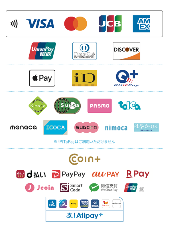 利用可能なクレジットカード